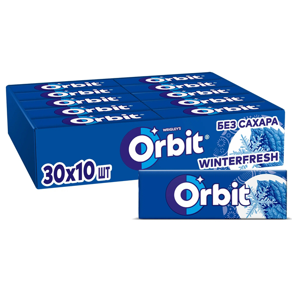 Жевательная резинка Orbit | Орбит Winterfresh, без сахара, 13,6гр*30шт*20бл 10053 - фото 133