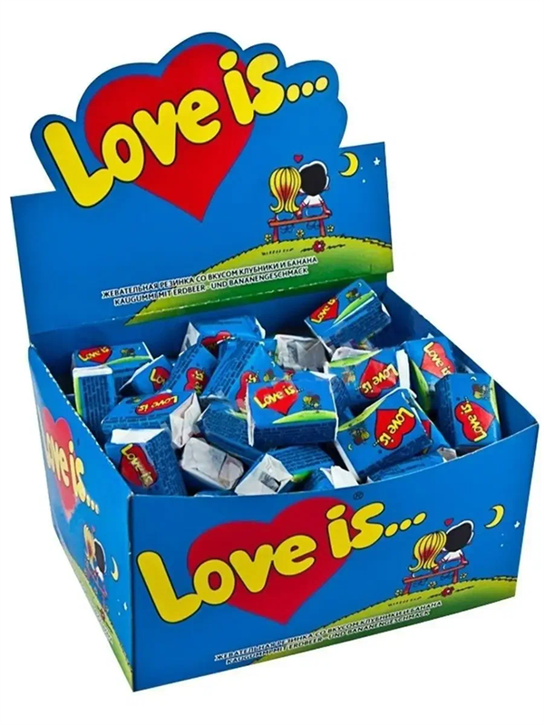 Жевательная резинка LOVE IS Банан-Клубника, 4,2гр*100шт*20бл lov002 - фото 350