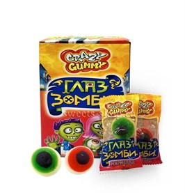 Мармелад «CRAZY GUMMY. Глаз зомби» 10гр*75шт*8блоков MAR072